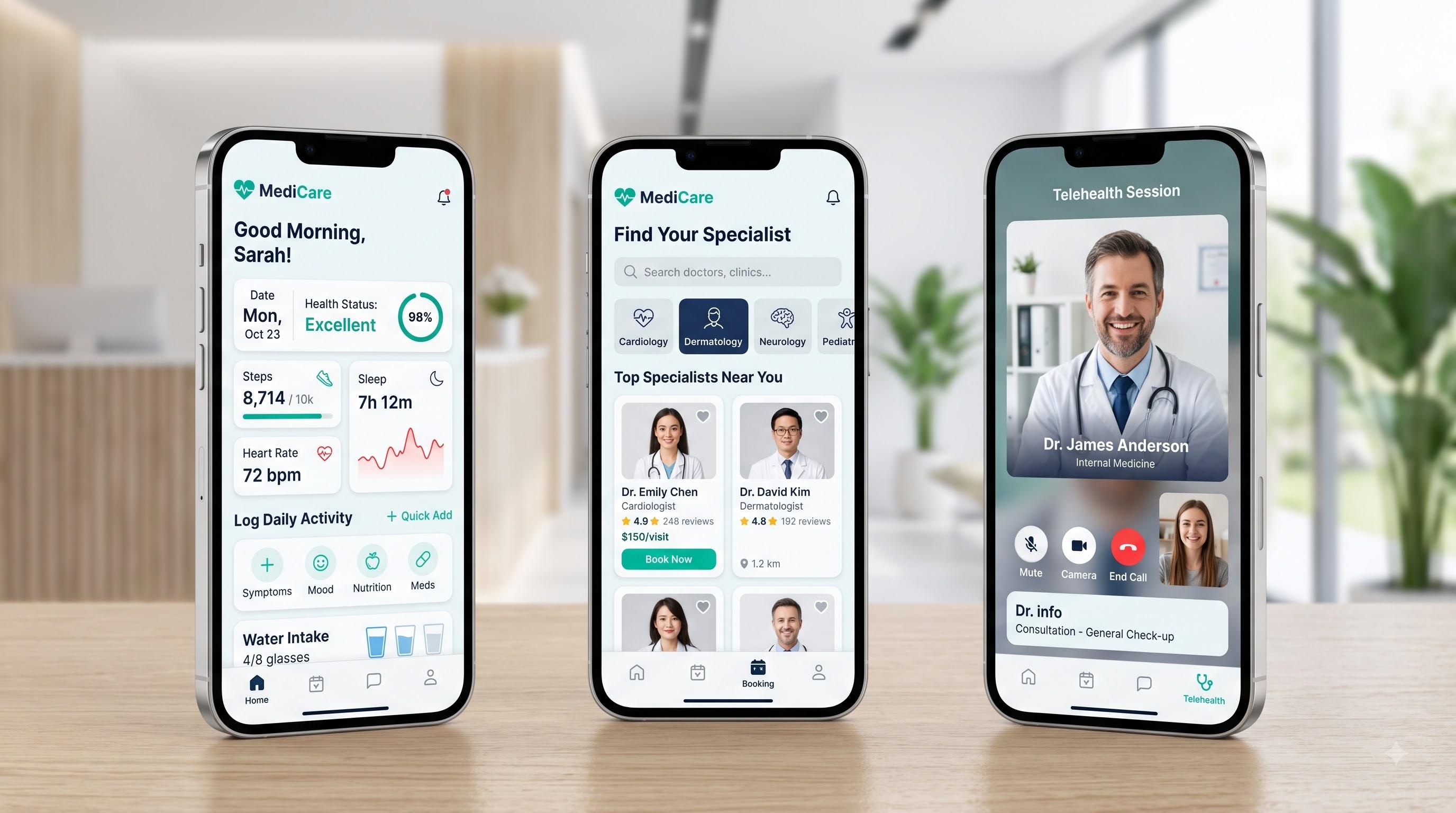Telemedicine Apps app interface