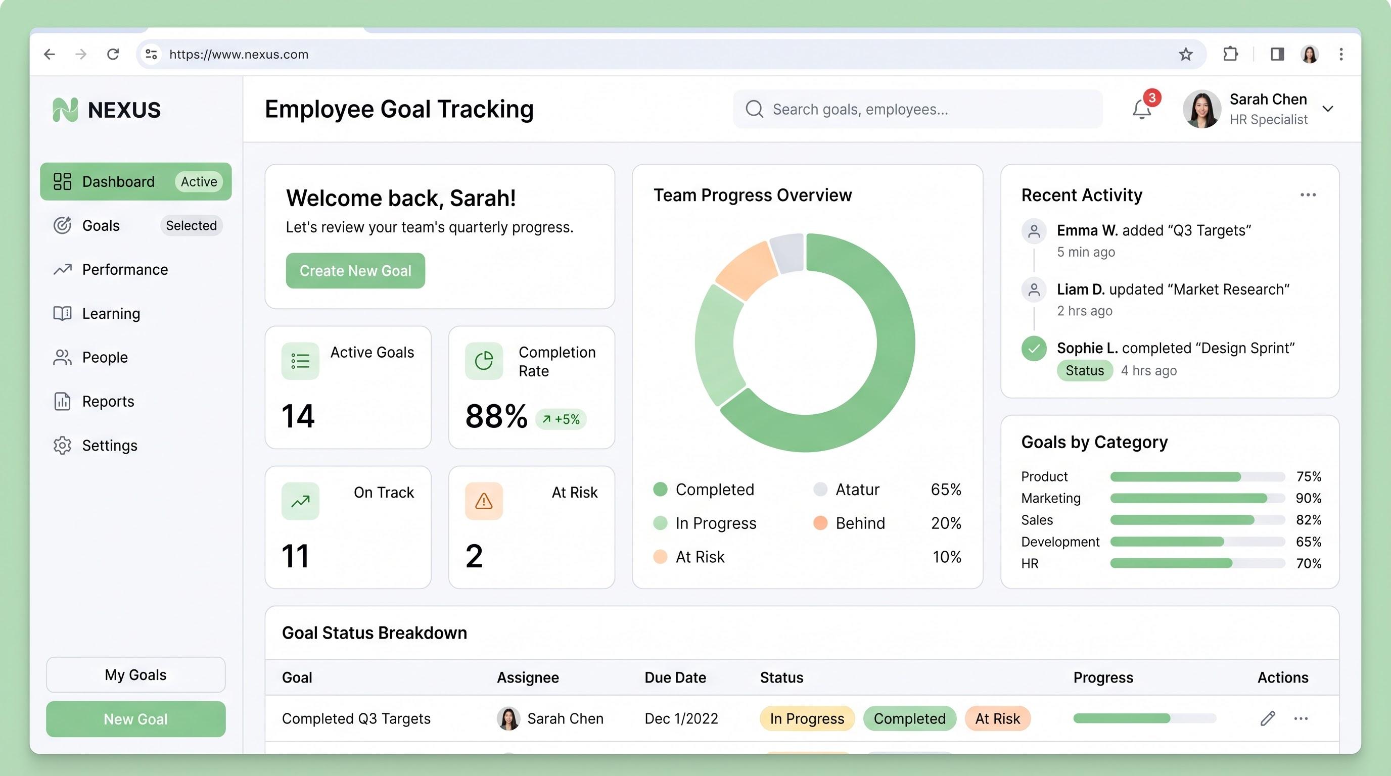 Approval workflows interface