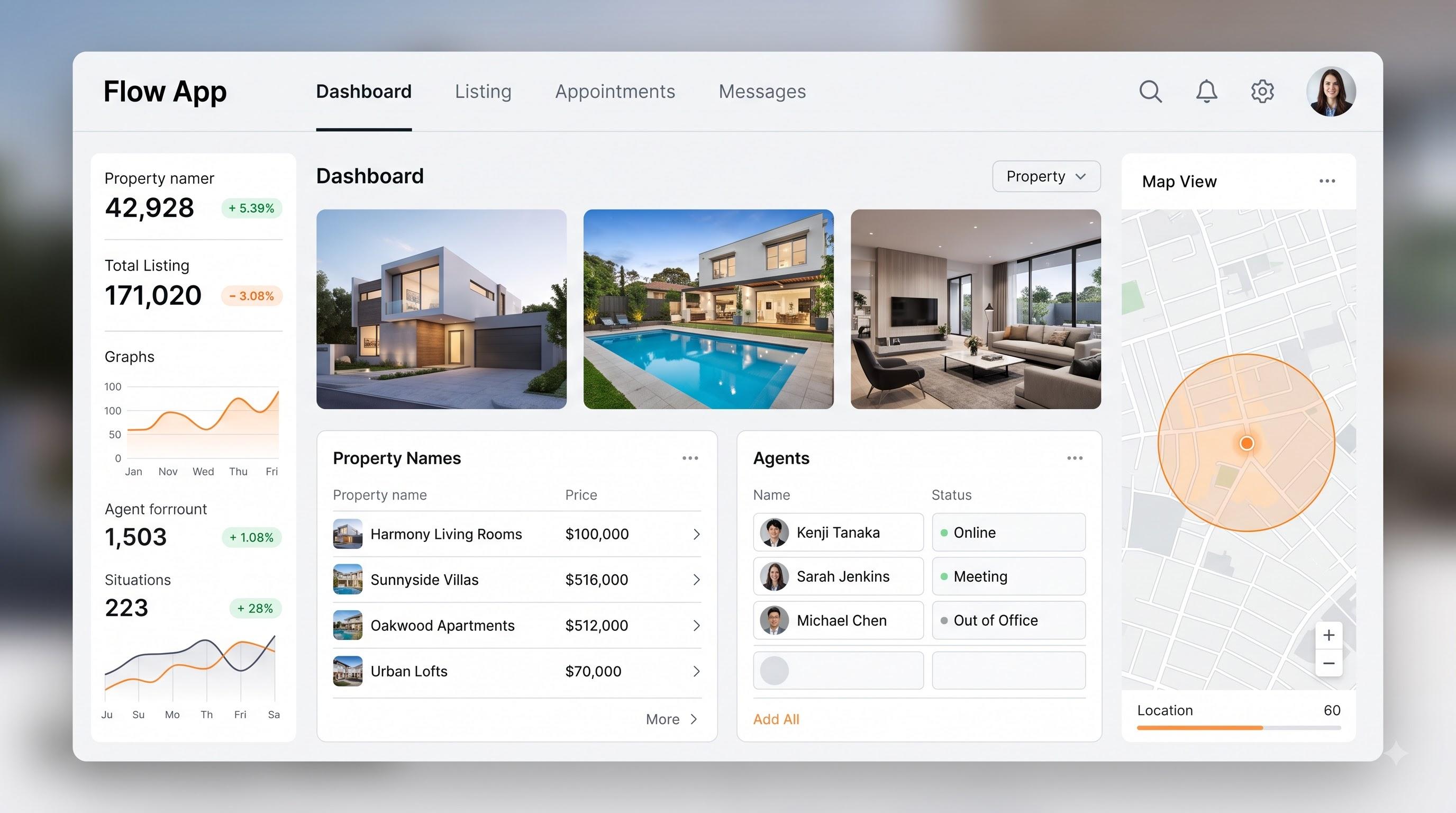 Web App Development interface